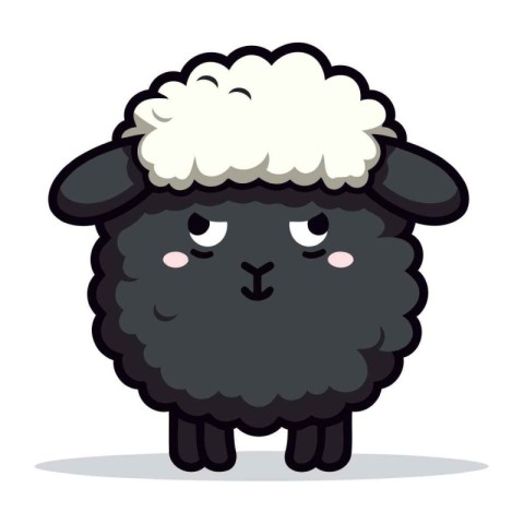 Cute Sheep Cartoon Mascot Character Vector Illustration