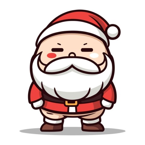 Santa Claus cartoon character vector illustration. Santa Claus w