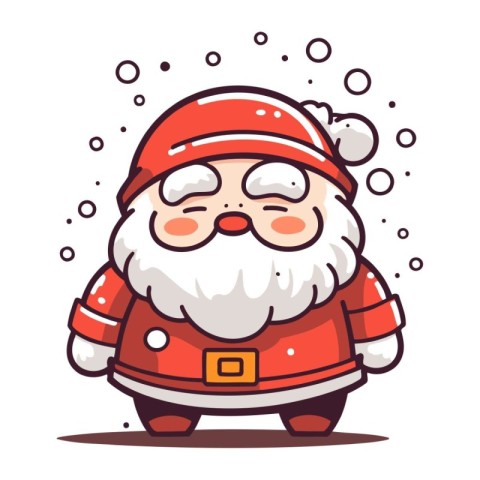 Cartoon santa claus vector illustration. Christmas and New Year