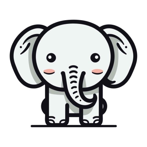 cute elephant cartoon isolated icon vector illustration design g