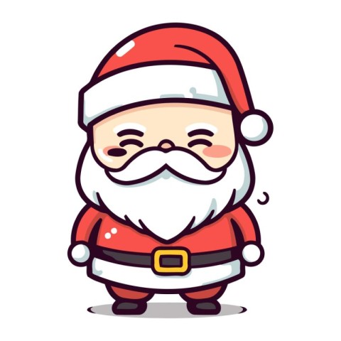 Santa Claus cartoon character vector design. Christmas and New Y