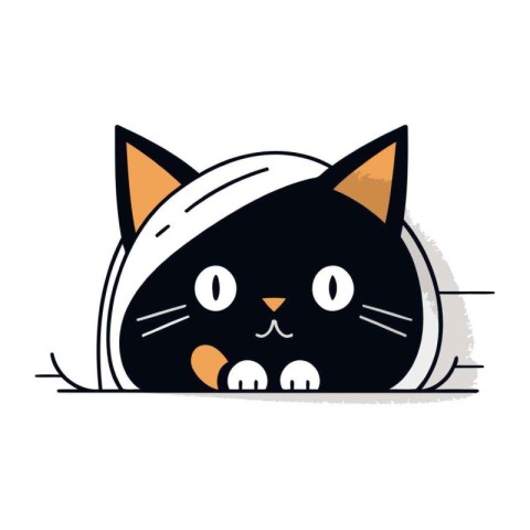 Cute cat cartoon icon. Animal cute and creature theme. Isolated