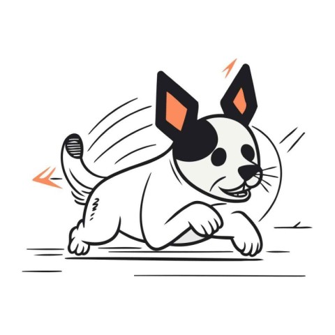 Vector illustration of cute cartoon dog. Cute dog. Vector illust