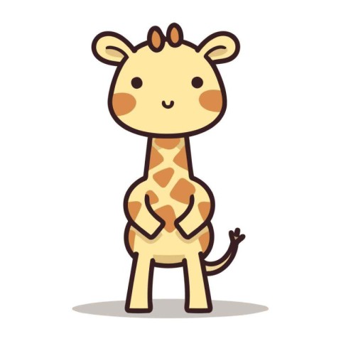 cute giraffe character design. vector illustration eps10 graphic