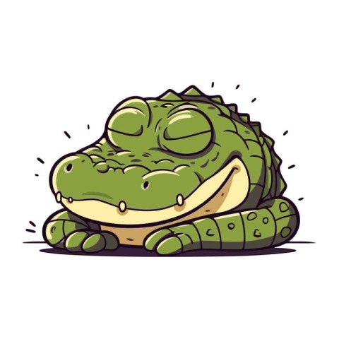 Crocodile. Vector illustration of a cartoon crocodile.