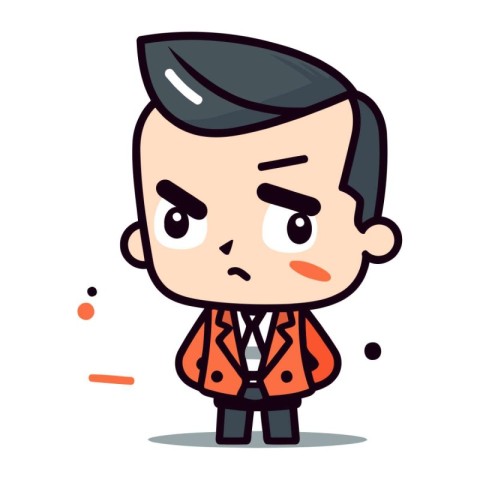 Sad Businessman Character   Cartoon Vector Illustration