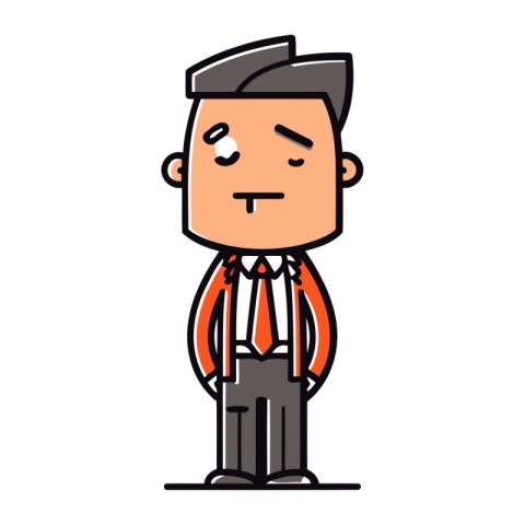 Character illustration design. Businessman cartoon.eps10.clean v