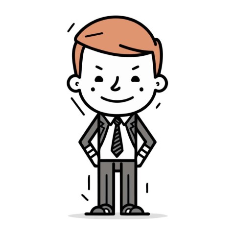 Businessman cartoon character. Vector illustration. Businessman