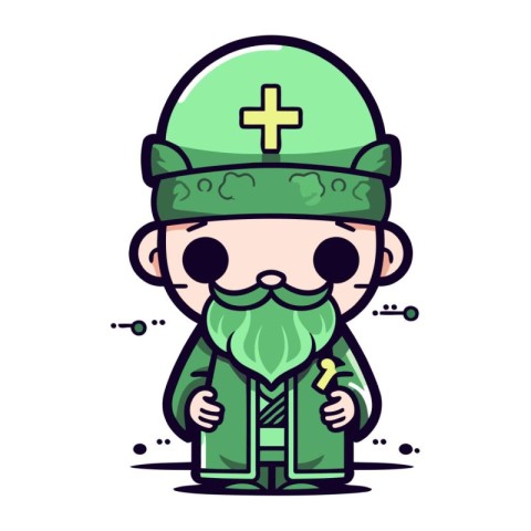 Leprechaun Mascot Character Vector Illustration.