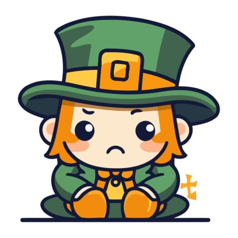 Leprechaun Cute Cartoon St Patricks Day Vector