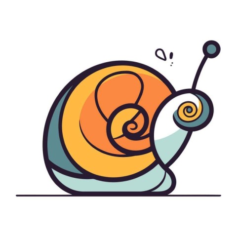 Snail icon. Cartoon illustration of snail vector icon for web de