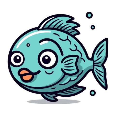 Cute Fish Cartoon Mascot Character Vector Illustration EPS10