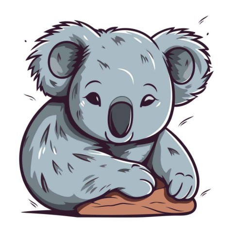 Cute cartoon koala. Vector illustration of a koala.