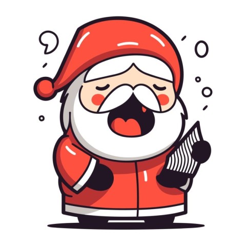 Cartoon santa claus. Vector illustration. Santa claus.