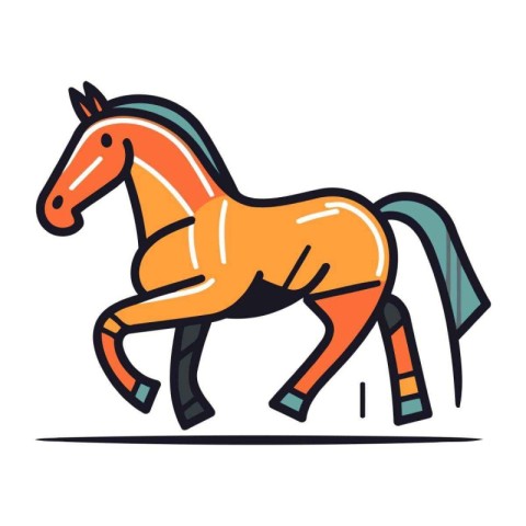 Horse icon. Cartoon illustration of horse vector icon for web de