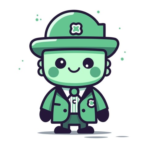 Cute Cartoon Police Officer Character Mascot Vector Illustration