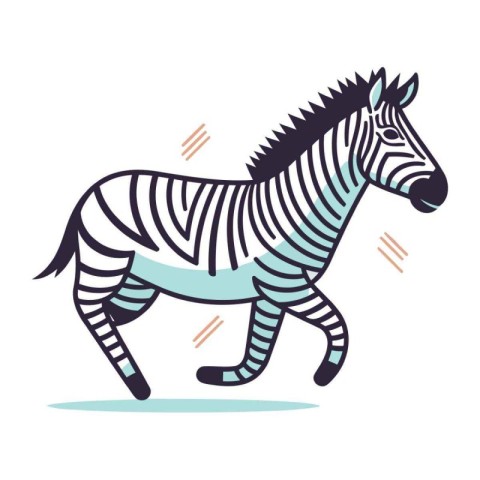 Zebra vector illustration. Zebra icon isolated on white backgrou