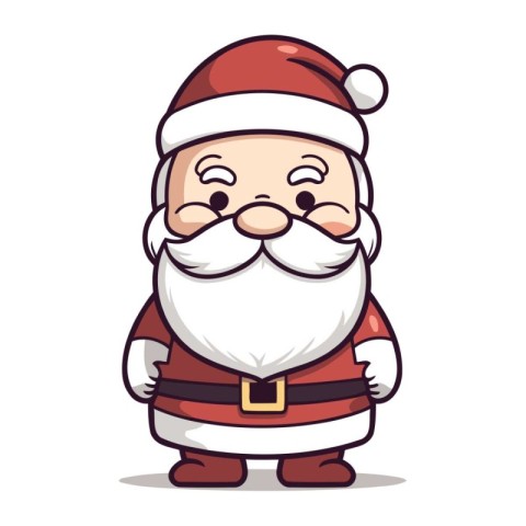 Santa Claus   Christmas Cartoon Character Vector Illustration