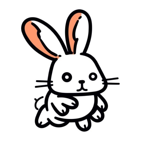 cute little rabbit cartoon vector illustration graphic design do