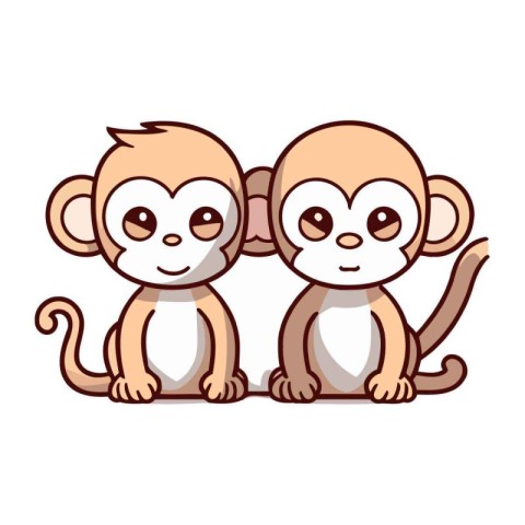 cute monkey cartoon icon vector illustration design graphic desi