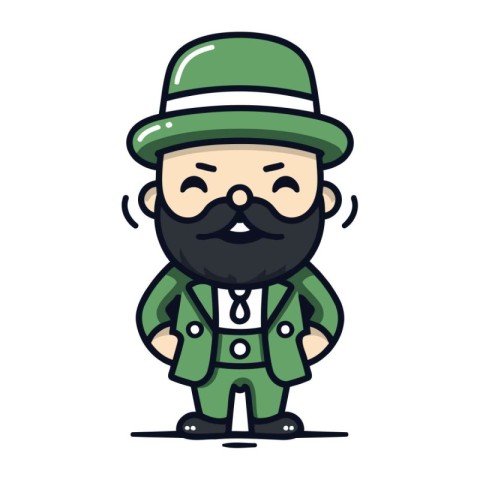 Leprechaun Cute Cartoon Character Vector Illustration Design