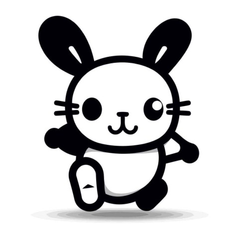 Cute rabbit cartoon design. vector illustration eps10 graphic.