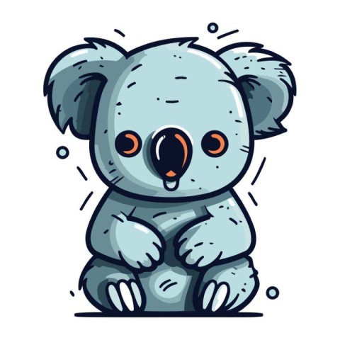 Cute cartoon koala. Vector illustration of a cute koala.