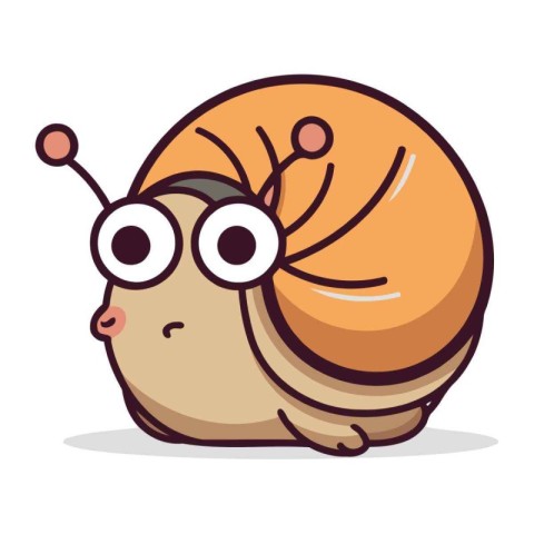 Snail Cartoon Mascot Character Mascot Vector Illustration