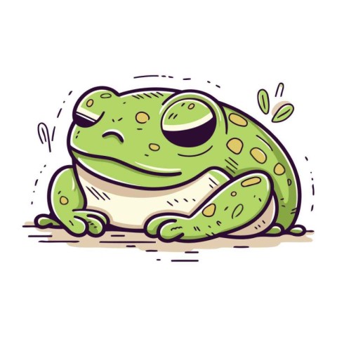 Frog. Vector illustration. Isolated on a white background.