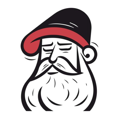 Santa claus vector illustration. Santa claus vector icon. Santa