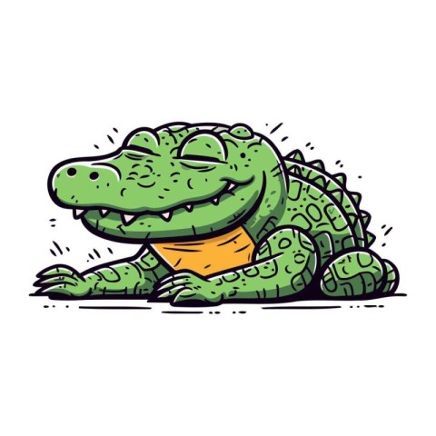 Crocodile icon. Vector illustration of a crocodile.