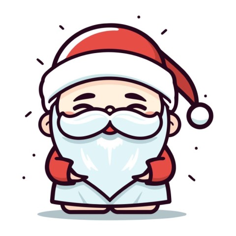 Santa Claus Character. Merry Christmas and Happy New Year Vector