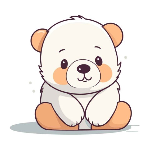 Cute cartoon bear. Vector illustration of a cute cartoon bear.