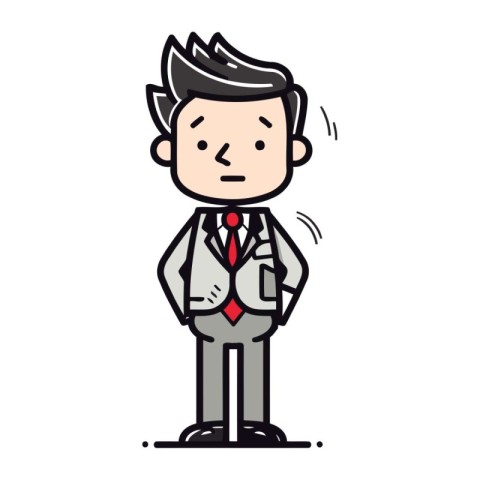 Businessman Shouting   Cartoon Vector Illustration