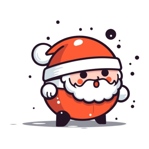 Santa Claus cartoon character. Vector illustration. Merry Christ