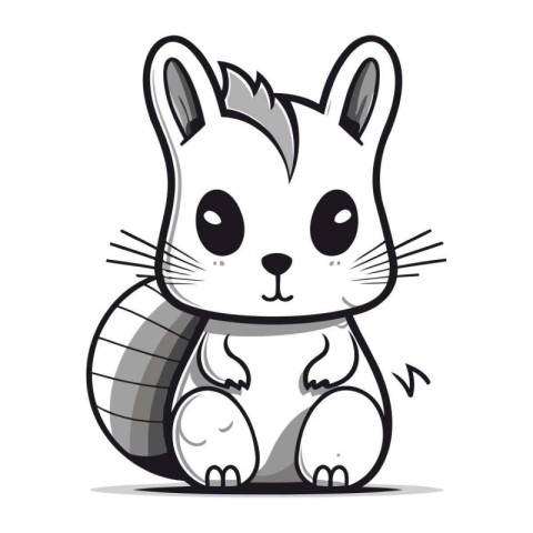 Cartoon chipmunk. Vector illustration of a chipmunk.