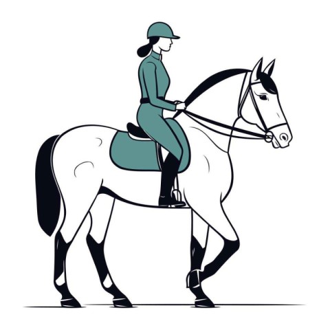 Illustration of equestrian sport. Equestrian sport. Vector illus