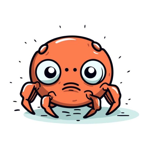 Crab. Cute cartoon character. Isolated vector illustration.