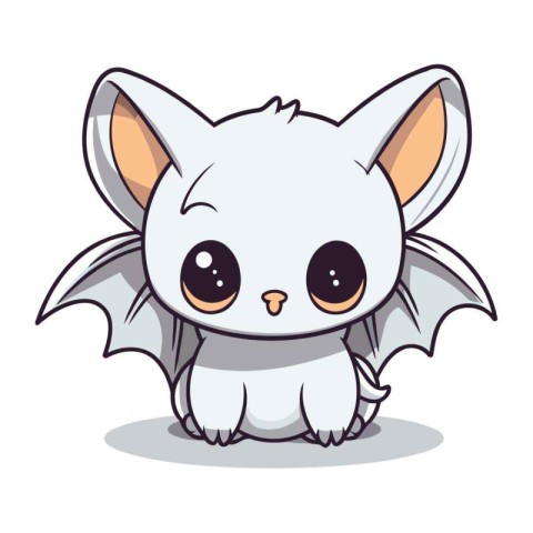 Cute bat character cartoon style vector illustration for web and