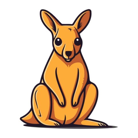 Kangaroo icon. Cartoon illustration of kangaroo icon for web des