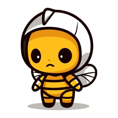 Cute Bee Cartoon Mascot Character Vector Illustration Design.