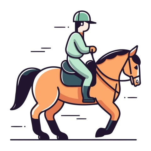 Horse riding. equestrian sport. Flat style vector illustration.