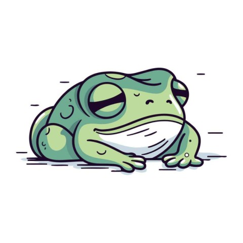 Frog icon. Cartoon illustration of frog vector icon for web desi