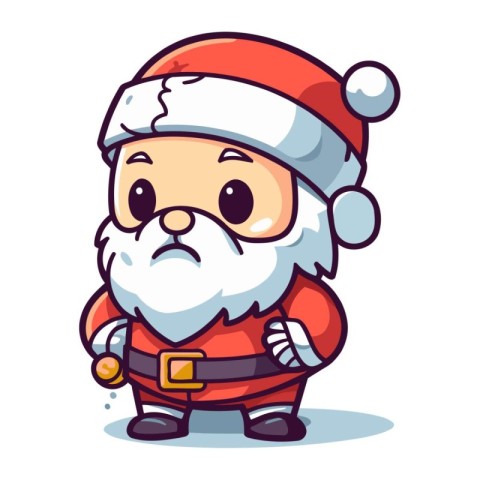 Santa Claus cartoon character. Merry Christmas and Happy New Yea