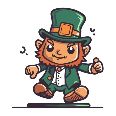 Leprechaun Cartoon Character St Patricks Day Vector Illustration