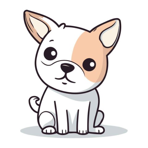 Cute dog cartoon character vector illustration. Cute dog mascot.