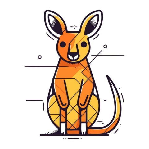 Kangaroo icon. Vector illustration of a kangaroo.