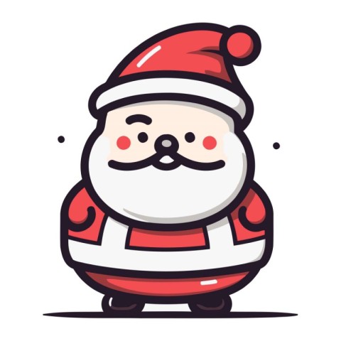 Cute Santa Claus character. Merry Christmas and Happy New Year.