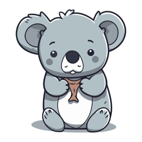 Cute koala character cartoon style vector illustration. eps 10