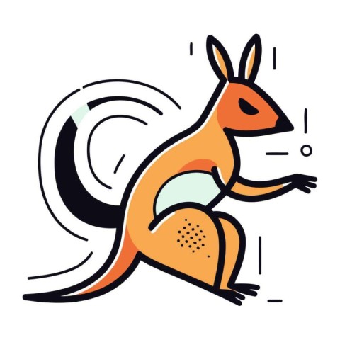 Kangaroo icon. Cartoon illustration of kangaroo icon for web des